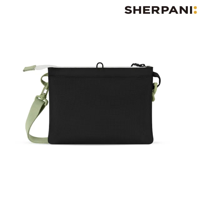 【Sherpani】雙11 RFID 防潑水多功能斜背包 26I Zoom 1L｜草綠-黑 (RFID屏蔽 撥水)