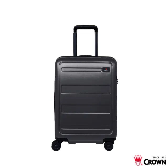 【CROWN 皇冠】假日照常配送 21吋 拉鍊拉桿箱 行李箱 旅行箱(霧面/超輕量)