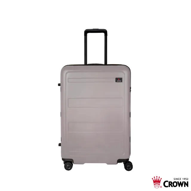 【CROWN 皇冠】假日照常配送 21吋 拉鍊拉桿箱 行李箱 旅行箱(霧面/超輕量)
