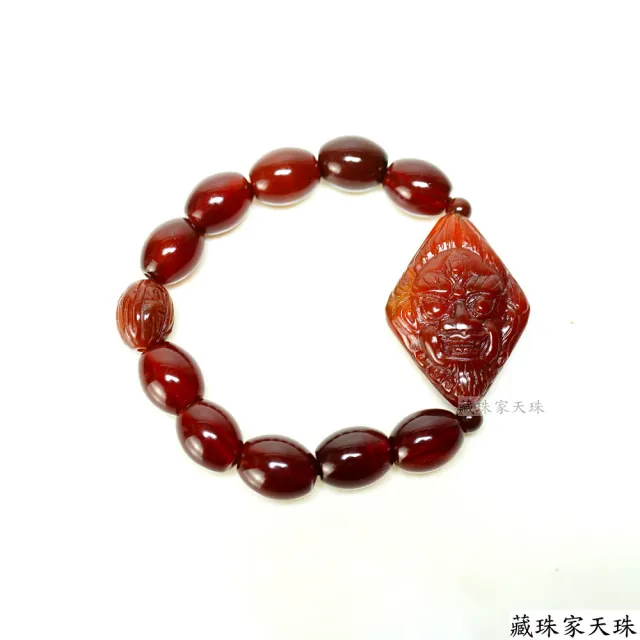 【藏珠家】紅玉髓不動明王天珠手鍊