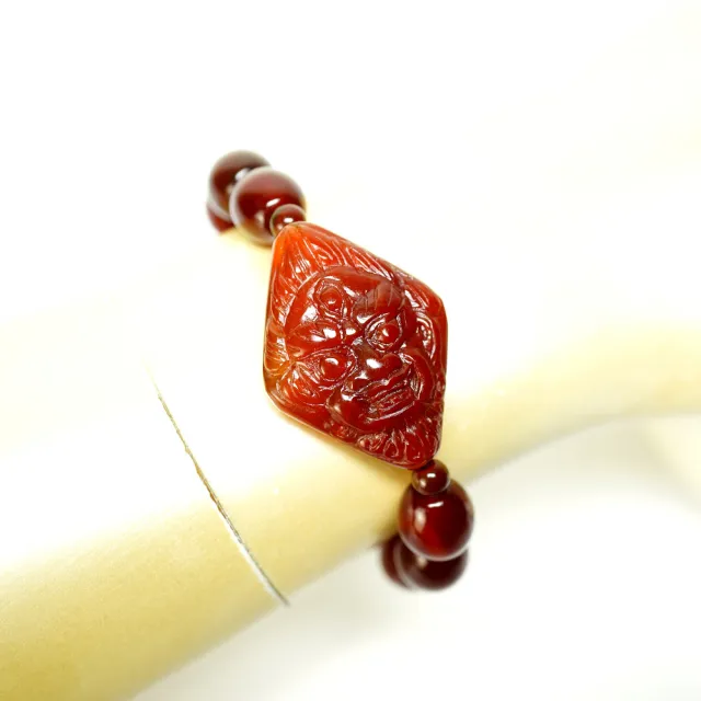 【藏珠家】紅玉髓不動明王天珠手鍊（其他規格）