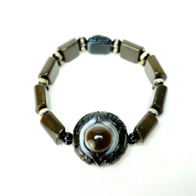 【藏珠家】精品30mm財咒天眼天珠手鍊