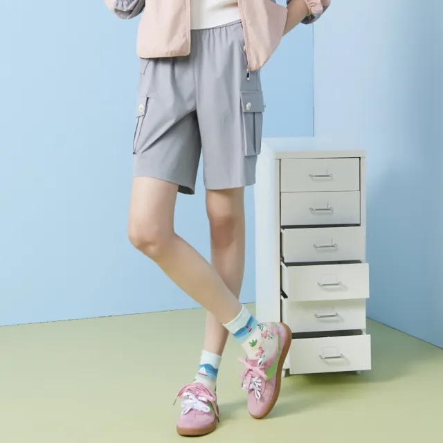 【KLDY 克洛迪雅】工裝大口袋鬆緊腰短褲 6108-3510