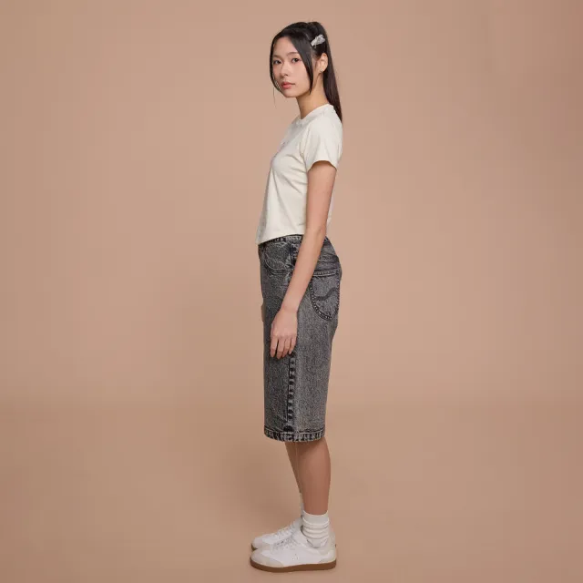 【Lee】女裝 短袖T恤 / 短版 雙色LOGO繡花 共2色 季節性版型 / LB602075721 LB602075728