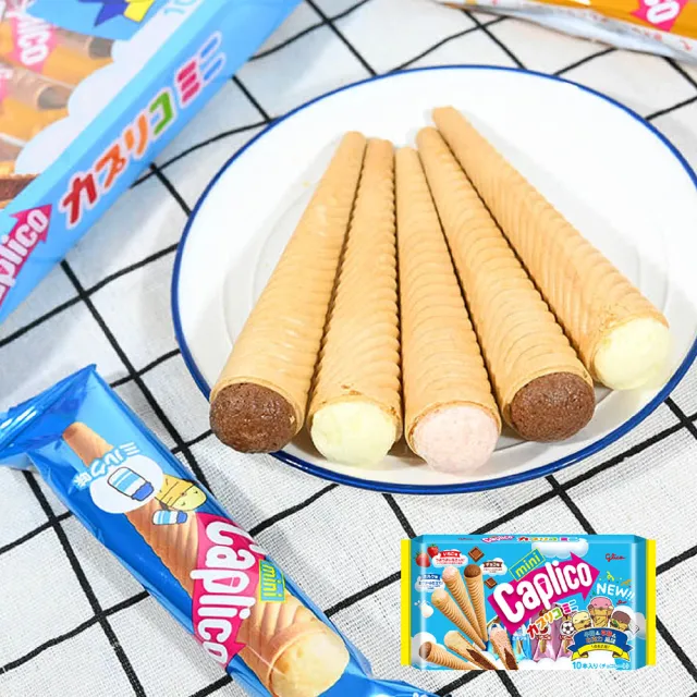 【Glico 格力高】官方直營 Caplico 綜合迷你甜筒餅乾(91g)