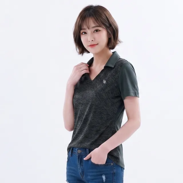【遊遍天下】MIT女款顯瘦抗UV防曬涼感吸濕排汗速乾POLO衫GS10028灰黑(M-3L大尺碼)