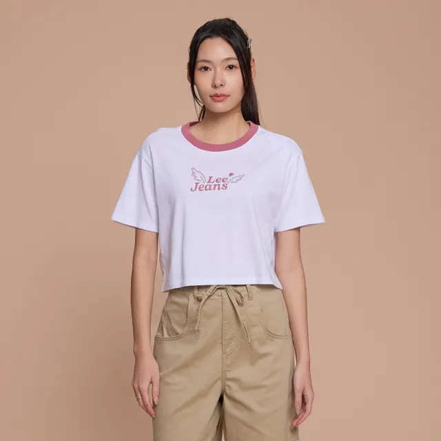 【Lee】女裝 短袖T恤 / 短版 Lee Jeans羽翼印花 共3色 季節性版型 / LB602058721 LB602058K11 LB602058K14