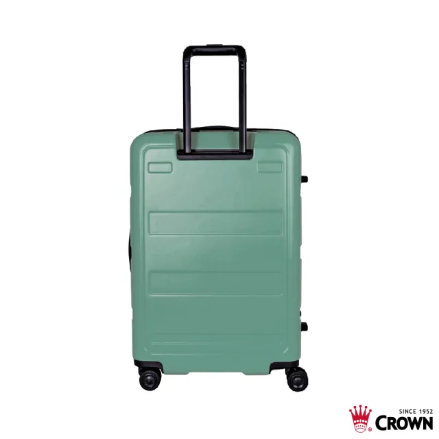 【CROWN 皇冠】假日照常配送 26吋 拉鍊拉桿箱 行李箱 旅行箱(霧面/超輕量)