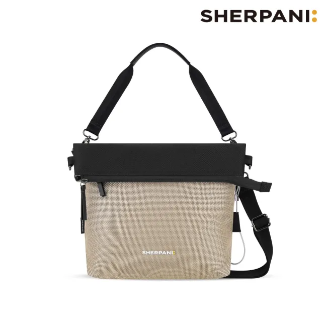 【Sherpani】雙11 RFID 防盜多功能側背包 26I Vale AT 12L｜卡其-黑 (RFID屏蔽 平板適用)