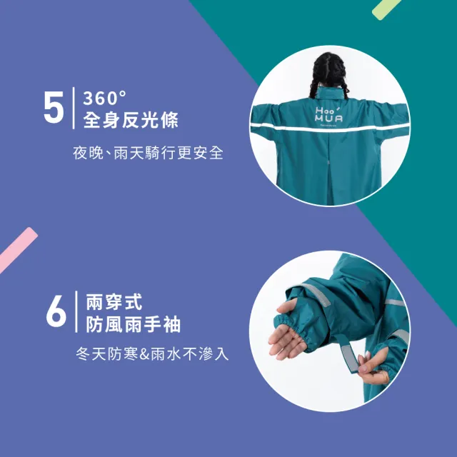 【HOOMUA 雨沐】秒穿世袋全能側開雨衣(MOMO獨家色奶油白新上市-贈收納袋)