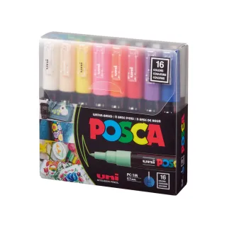 【uni】POSCA PC-1M 壓克力水性筆 16色組