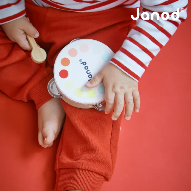 【Janod】音樂好好玩-樂器四件組(兒童樂器 鈴鼓/響板/直笛/鐵琴)
