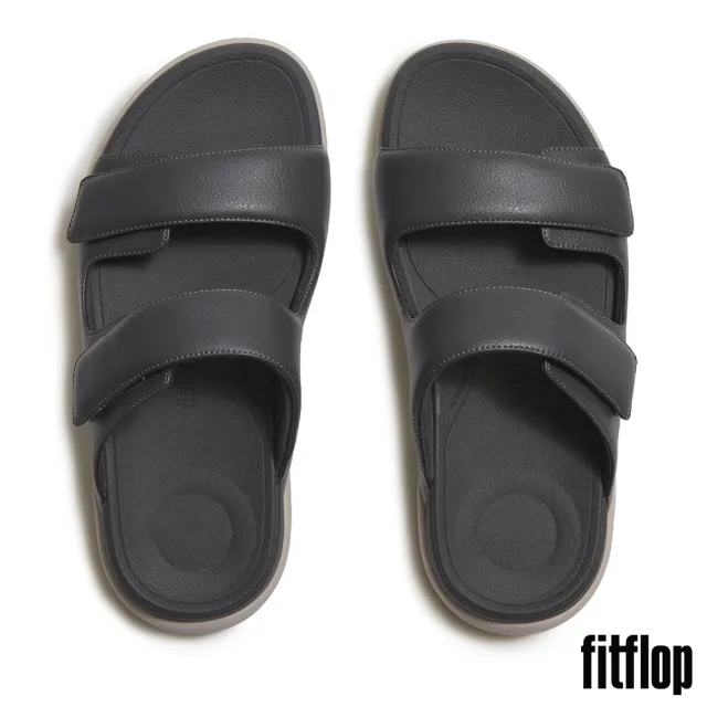 【FitFlop】F-MODE GO MENS可調式雙帶涼鞋 -男(炭灰色)
