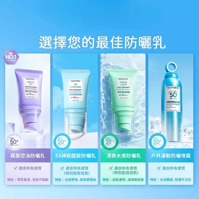 【SKINTIFIC】水感防曬乳30g