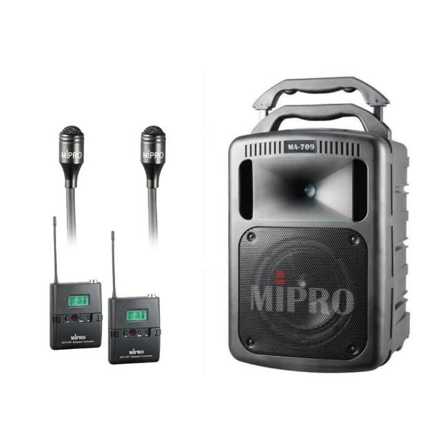 【MIPRO】MA-709 配2領夾式麥克風(豪華型手提式無線擴音機/嘉強公司貨)