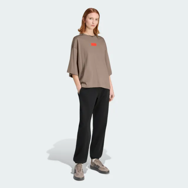 【adidas 愛迪達】Au Ef Gr Ss T W 女 T恤 休閒短袖 簡約棕 落棕 七分袖(KE6770)