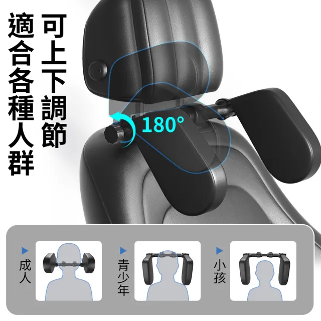 【YORI 優里】第三代車用側睡枕-透氣布款 (汽車頭枕 車用頭枕 車枕頭 座椅頭枕 汽車護頸枕 記憶棉頭枕)