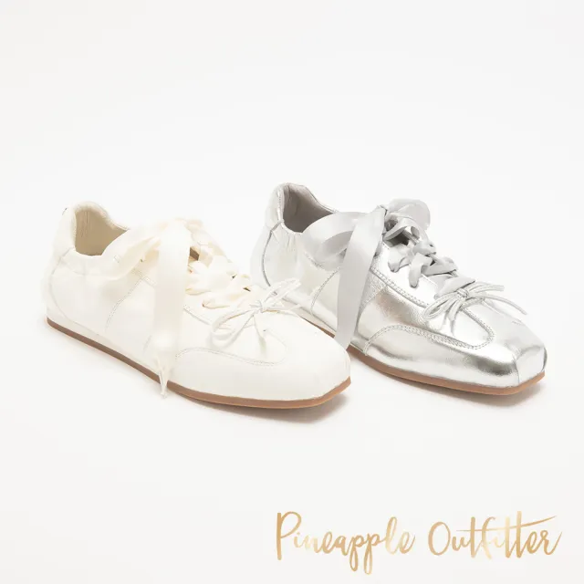 【Pineapple Outfitter】日常百搭舒適真皮德訓鞋KAMAILE(銀色)