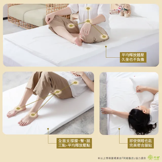 【3M】中密度防蹣泡棉床墊-加高型6cm(單人加大3.5x6.2 開學/宿舍/租屋推薦)