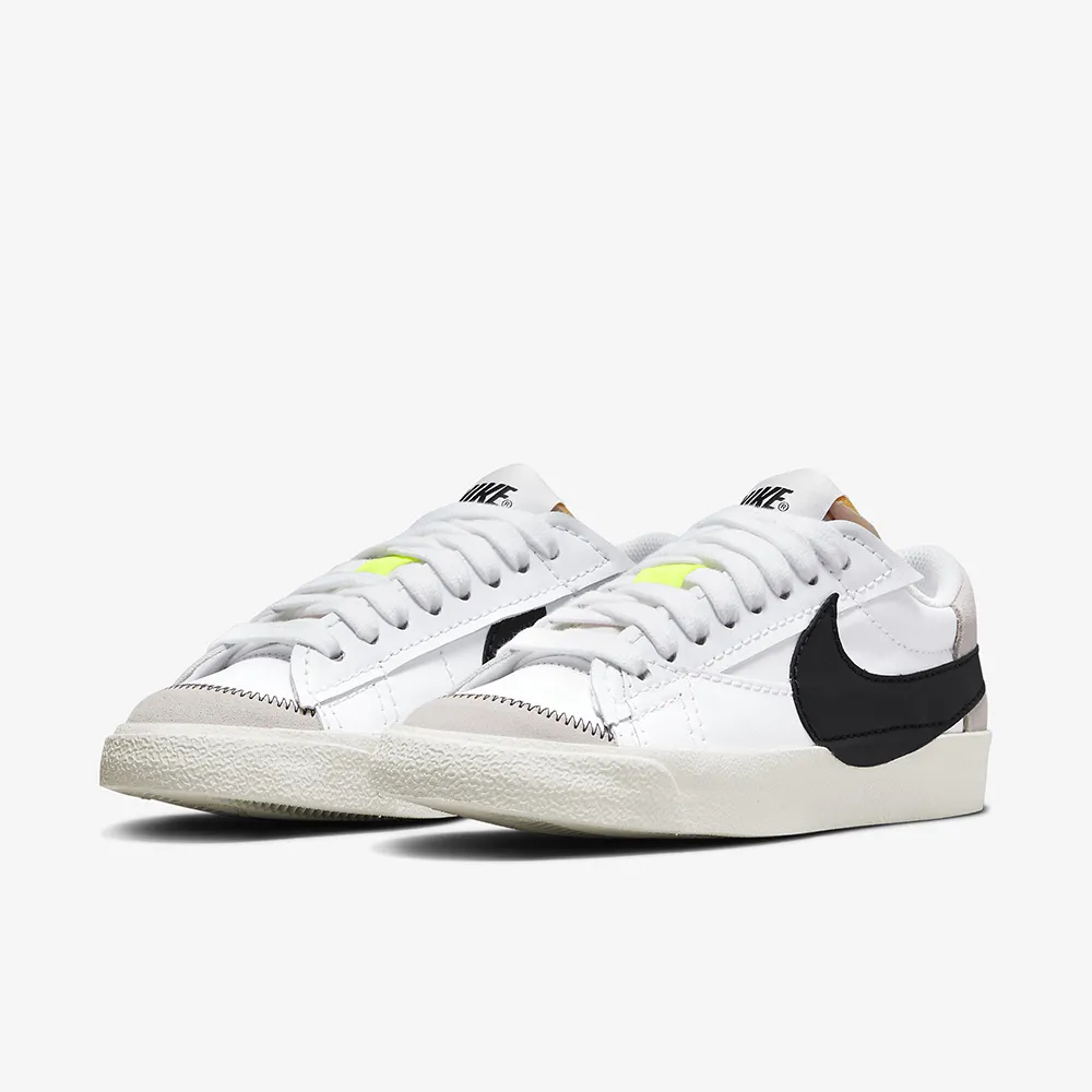 【NIKE 耐吉】W BLAZER LOW 77 JUMBO 女鞋 白黑(DQ1470-101)