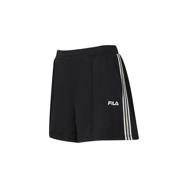 【FILA】FILA 女針織短褲-黑色 5SHA-1504-BK