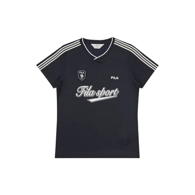 【FILA】FILA 女短袖圓領T恤-藏青 5TEA-1503-NV