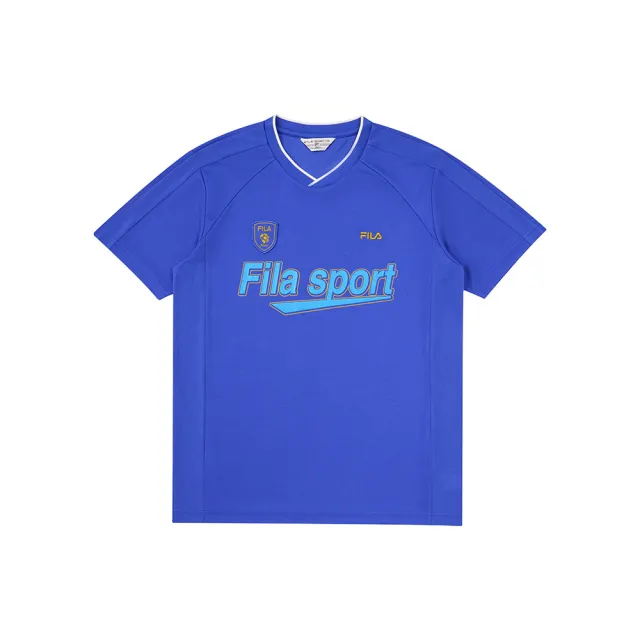 【FILA】FILA 男短袖圓領T恤-電靛藍 1TEA-1501-AB