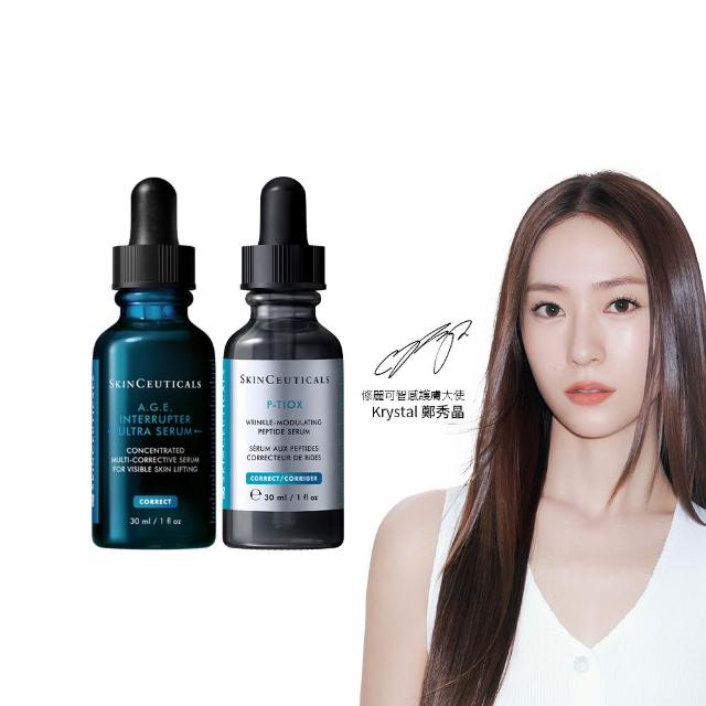 【Skin Ceuticals 修麗可】A.G.E.極效賦活緊緻精華 30ml+P-TIOX 超胜抗皺極光精華 30ml