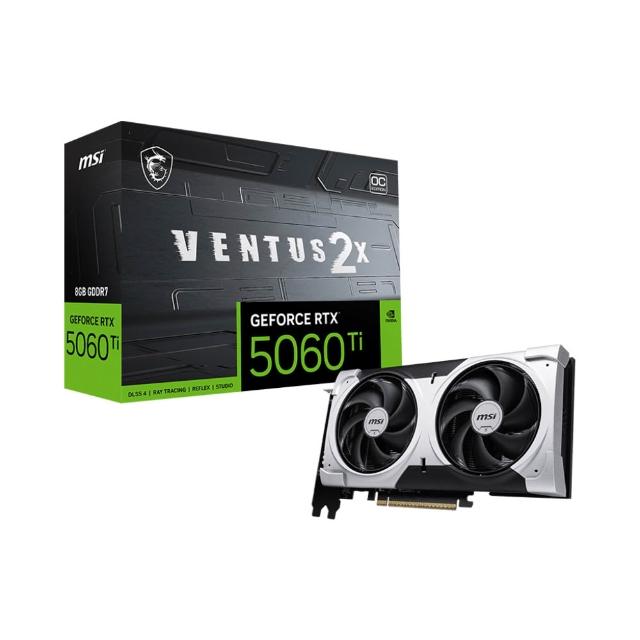 【MSI 微星】RTX 5060 Ti 8G VENTUS 2X OC PLUS顯示卡