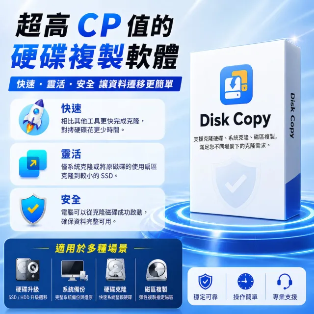 【EaseUS】Disk Copy 硬碟複製軟體-1年版
