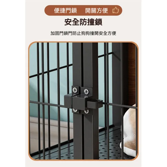 【歐德沐】乾溼分離豪華狗狗別墅 狗窩 狗屋 狗床 頂部防掉落置物 底部萬向輪 安全防撞鎖 13公斤以內 中號