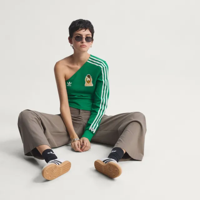 【adidas 愛迪達】世界盃 墨西哥 球迷版長袖上衣 女 - Originals KE2298