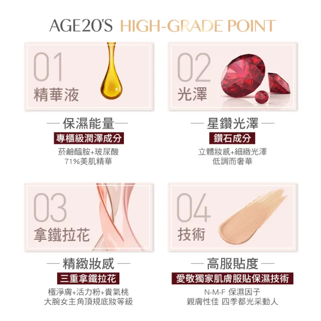 【AGE20】緋紅逆時光澤爆水粉餅-1空殼+2粉蕊(SPF50+/PA++++)