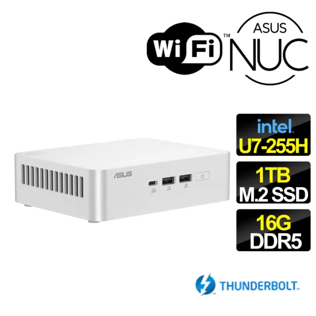 【ASUS 華碩】NUC U7 PRO十六核{雪綿之夢} 迷你電腦(U7-255H/16G/1TB M.2)