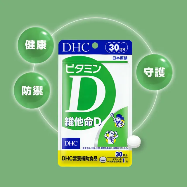 【DHC】維他命D 30日份2包組(30粒/包 促進鈣吸收 骨骼健康 全家保健首選)