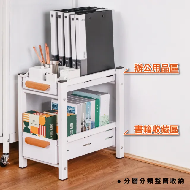 【ONE HOUSE】原仕家抽拉籃置物架-雙層 2入(長42x寬25x高41.5cm)