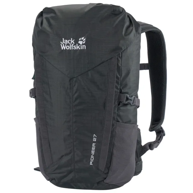 【Jack wolfskin 飛狼】PIONEER 電腦後背包 27L｜商務通勤 × 休閒旅遊 (黑灰)