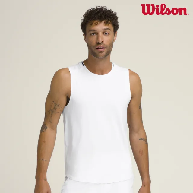 【WILSON】Elite Performance Tank 男款 服飾 運動背心 白色 WM00454511WTA
