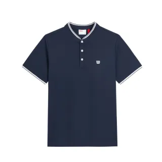 【WILSON】Henley Collar Polo 男款 服飾 POLO衫 海軍藍 WN00106U001002