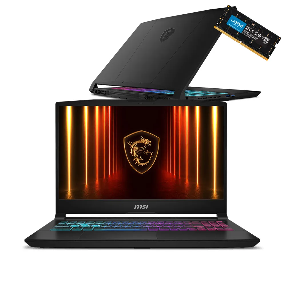 升級32G★【MSI 微星】15.6吋 i7 RTX5060電競筆電(Katana 15 HX/i7-14700HX/16G/1TB/W11/B14WFK-689TW)