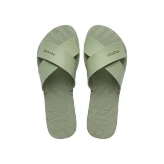 【havaianas 哈瓦仕】拖鞋 女鞋 涼鞋 復古 羅馬 交叉鞋帶 Aqua 莫蘭迪綠 4148806-1156W (哈瓦士)