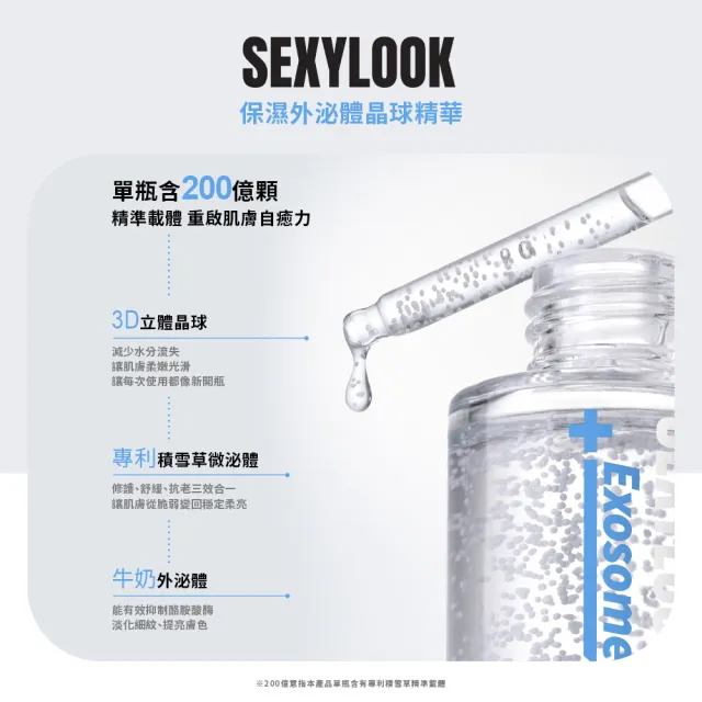 【SEXYLOOK 西西露】晶球+牛奶外泌體精華35ml(積雪草修護/海茴香水光_任選1)