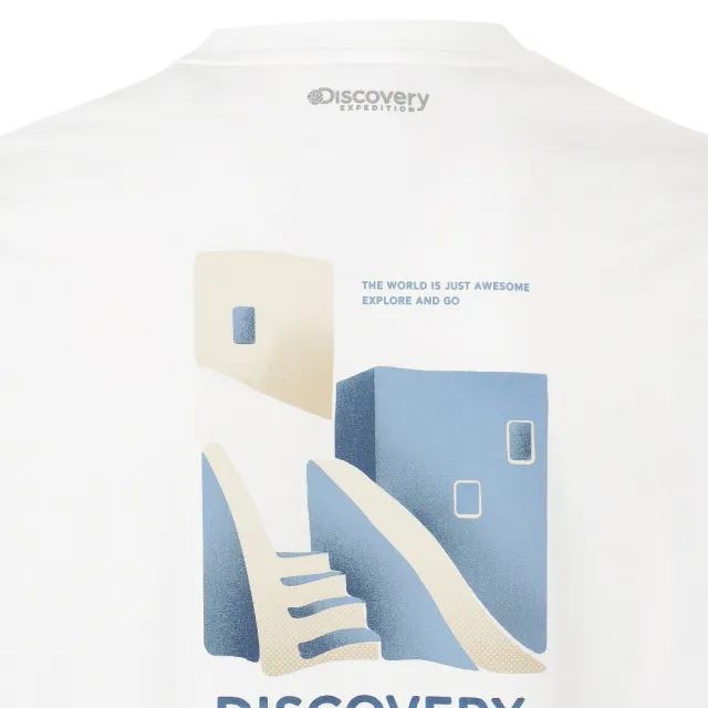 【Discovery Expedition】Freshvent 露台圖案短袖T恤 上衣 邊佑錫同款 (DXRS7K063-WHS)