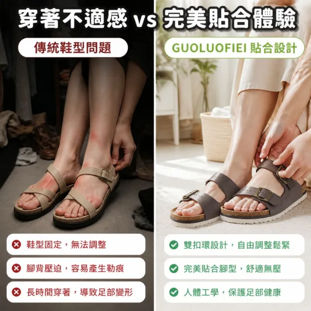 成人勃肯拖鞋(升級版鞋面車邊 真皮拖鞋 加厚足弓軟墊 拖鞋女外出 女拖鞋 男拖鞋 柏肯拖鞋)
