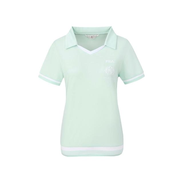 【FILA】FILA 女短袖POLO衫-薄荷綠 5POA-1741-MT