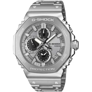 【CASIO 卡西歐】G-SHOCK 太陽能藍牙 金屬八角防護構造計時錶 新品 限量 母親節 送禮(GMC-B2100ADS-1A)