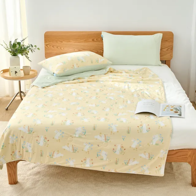 【Great Living 格蕾寢飾】La Belle ICECOOL眠綿冰蠶絲蛋白涼感涼被(150X195CM) 涼被/夏被/任選