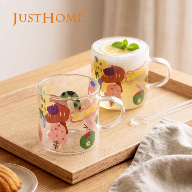 【Just Home】貓咪樂園耐熱玻璃杯120ml-6件組(杯 玻璃杯 耐熱玻璃)