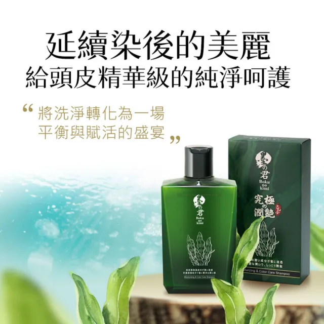 【墨之君】水潤海藻胜肽洗髮精320ml(海嶼木香/護色持久/淨化賦活/蓬鬆豐盈/強健髮根/木質調)