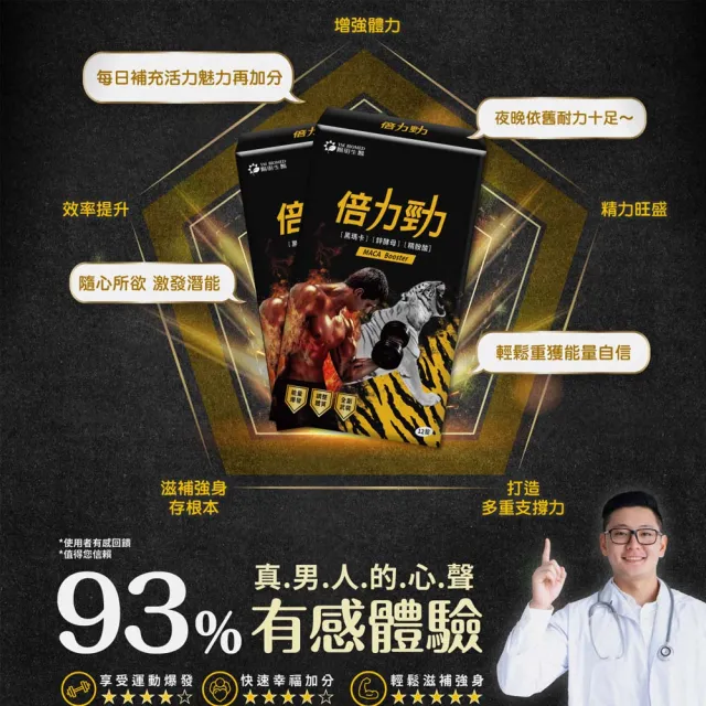 【YM BIOMED 陽明生醫】陽明倍力勁3盒組(12錠/盒 黑馬卡 鋅酵母 精胺酸 強健體力能量持續不間斷)